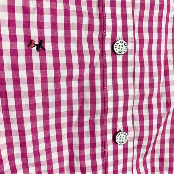 Brooks Brothers Embroidered Gingham Shirt - Picture 3 of 6